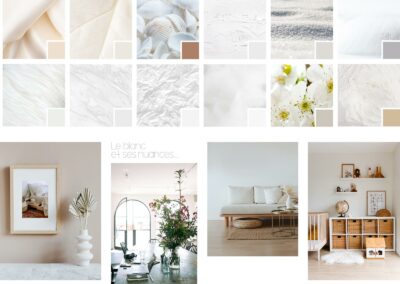 Une planche tendances aux tons de blanc - sur le blog de Madame M